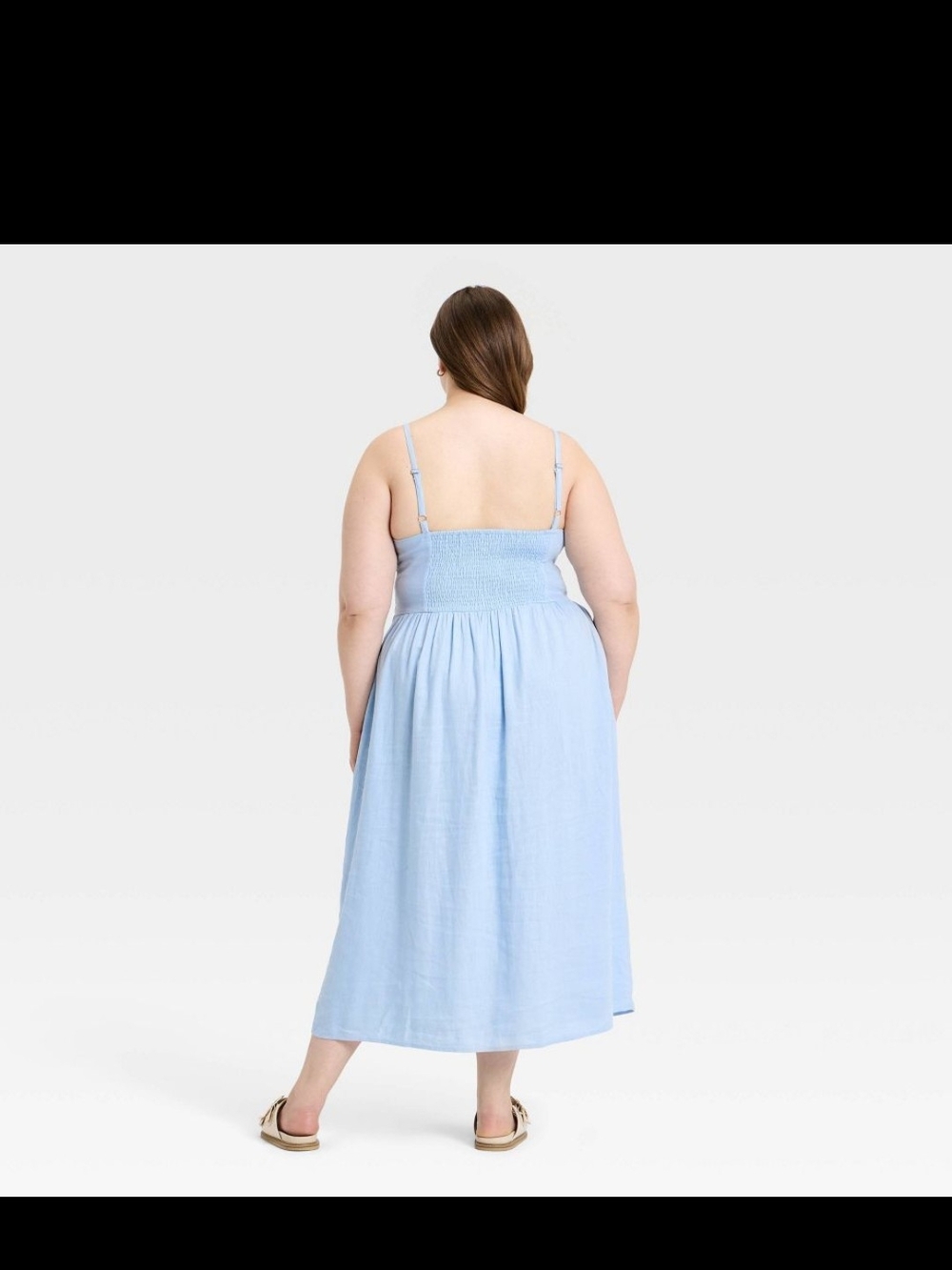 Universal Thread Light Blue Women's Sleeveless Cutwork Midi Sundress - XXXL - Picture 3 of 6